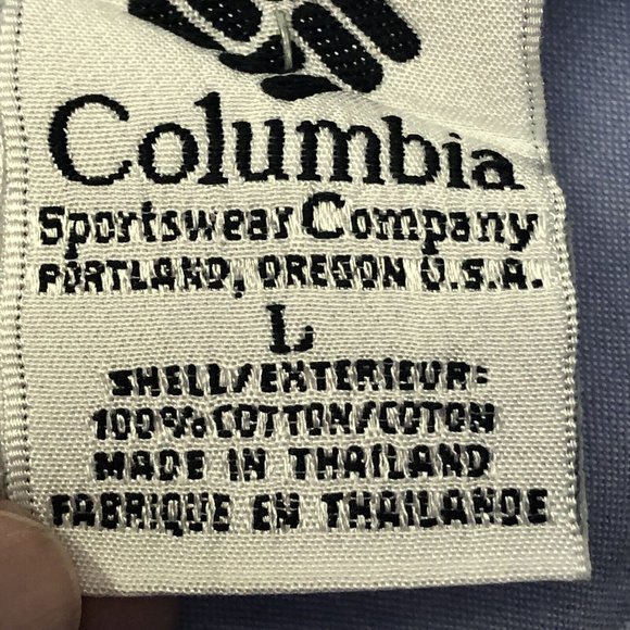 columbia sportswear shirt button down Mike Stidham large Fish Blue - Picture 7 of 9